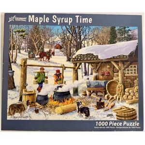 Vermont Christmas Company Maple Syrup Time 1000 Piece Puzzle COMPLETE USA